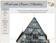 Tablet Screenshot of hotel-riesen-miltenberg.de